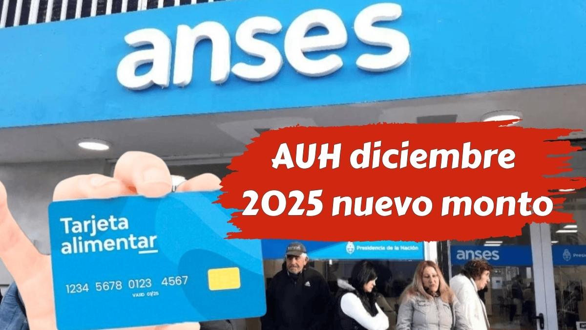 AUH diciembre 2025 nuevo monto confirmado de la Tarjeta Alimentar