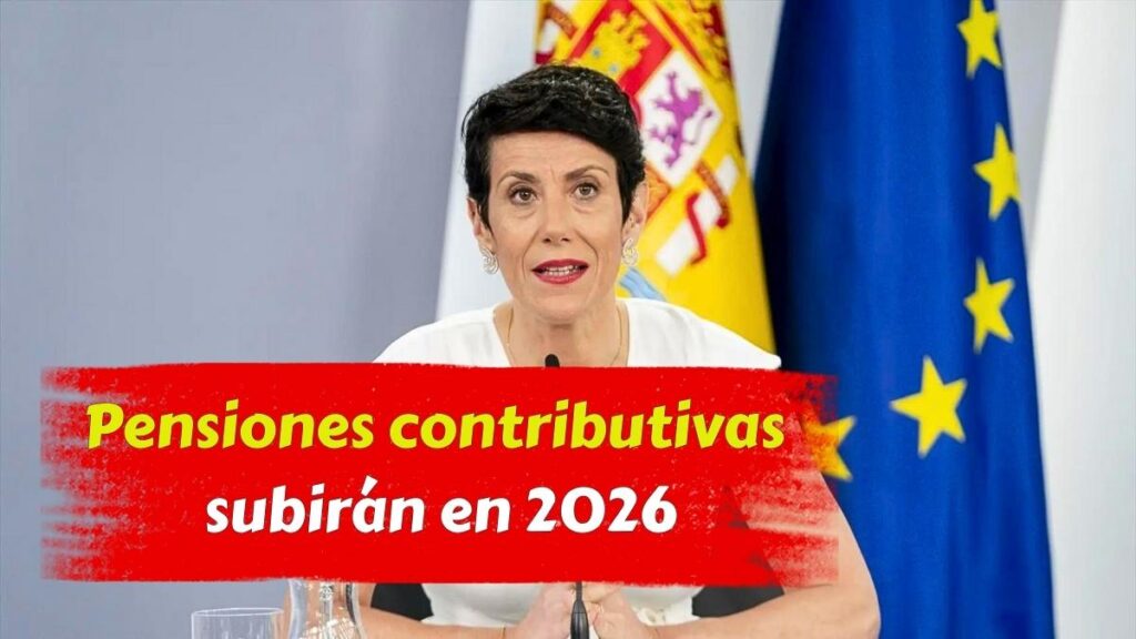 Pensiones contributivas subirán en 2026 incremento confirmado del 2,7%