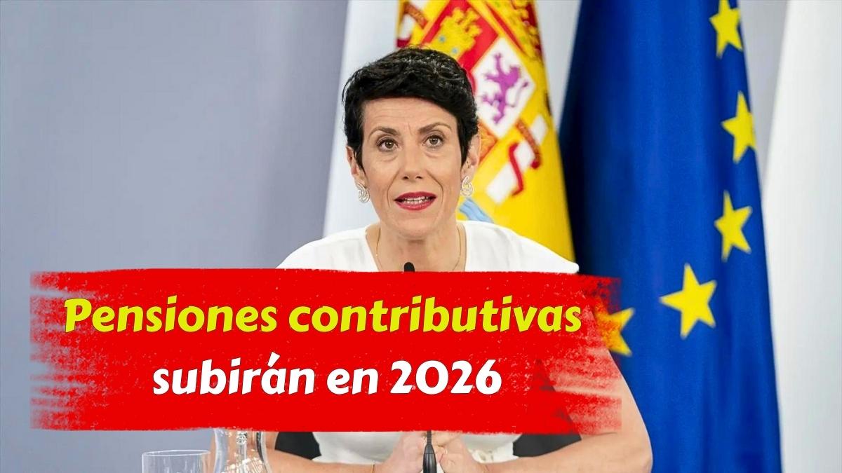 Pensiones contributivas subirán en 2026 incremento confirmado del 2,7%